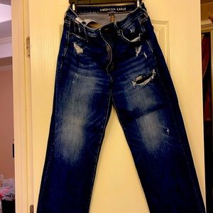 American Eagle cropped wide leg jeans